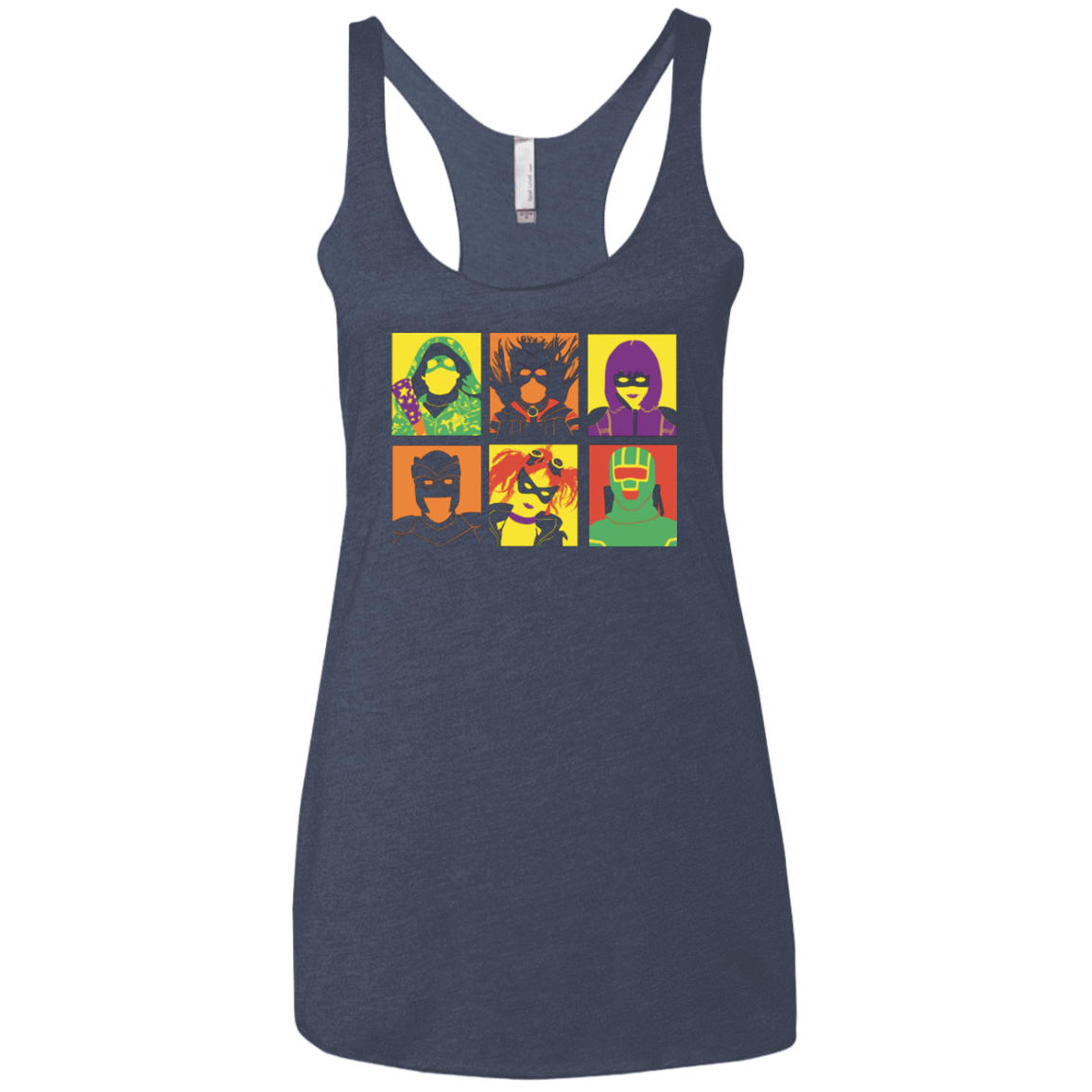 T-Shirts Vintage Navy / X-Small Kick Ass pop Women's Triblend Racerback Tank