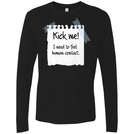 T-Shirts Black / Small Kick Me Men's Premium Long Sleeve