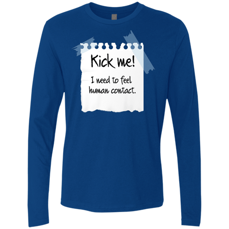 T-Shirts Royal / Small Kick Me Men's Premium Long Sleeve