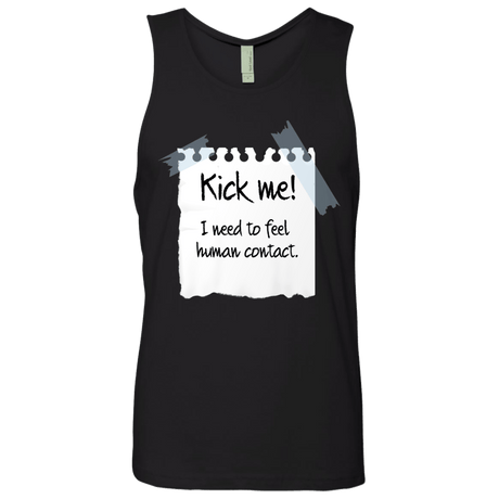 T-Shirts Black / Small Kick Me Men's Premium Tank Top