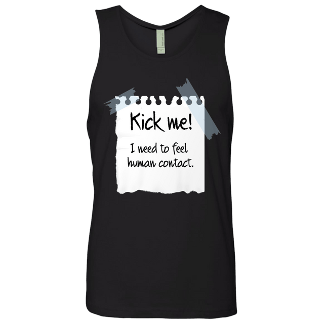 T-Shirts Black / Small Kick Me Men's Premium Tank Top