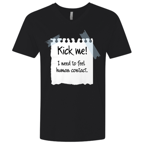 T-Shirts Black / X-Small Kick Me Men's Premium V-Neck