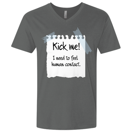 T-Shirts Heavy Metal / X-Small Kick Me Men's Premium V-Neck