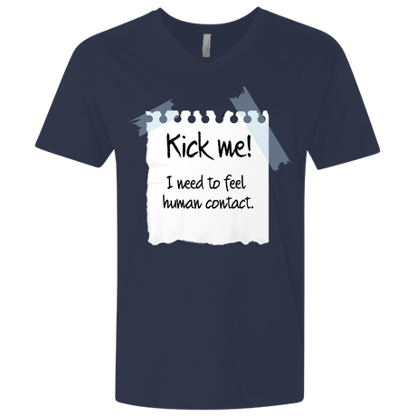 T-Shirts Midnight Navy / X-Small Kick Me Men's Premium V-Neck