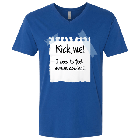 T-Shirts Royal / X-Small Kick Me Men's Premium V-Neck