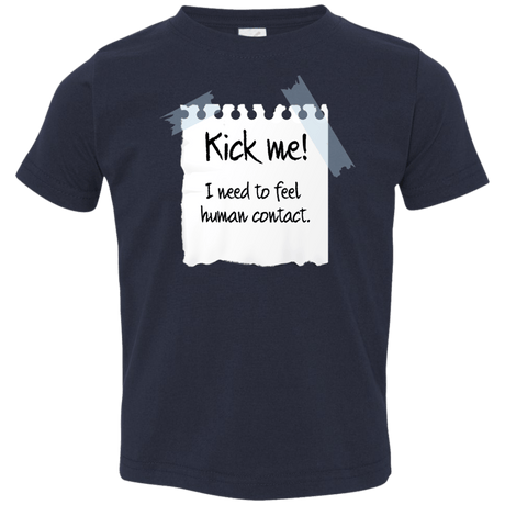 T-Shirts Navy / 2T Kick Me Toddler Premium T-Shirt