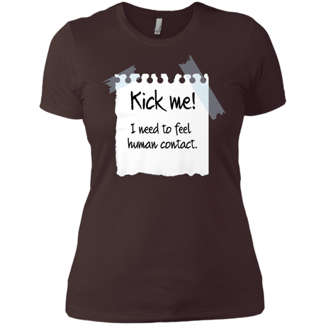 T-Shirts Dark Chocolate / X-Small Kick Me Women's Premium T-Shirt