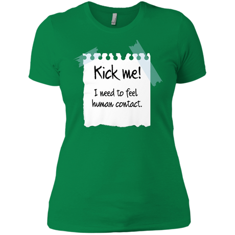 T-Shirts Kelly Green / X-Small Kick Me Women's Premium T-Shirt