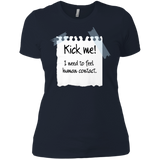 T-Shirts Midnight Navy / X-Small Kick Me Women's Premium T-Shirt