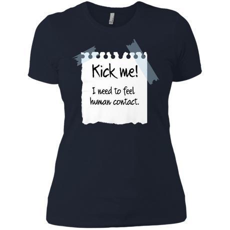 T-Shirts Midnight Navy / X-Small Kick Me Women's Premium T-Shirt