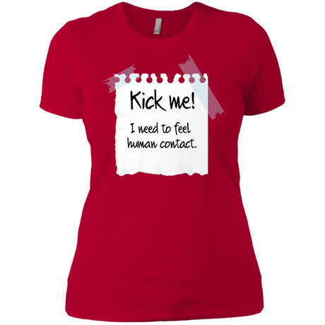 T-Shirts Red / X-Small Kick Me Women's Premium T-Shirt