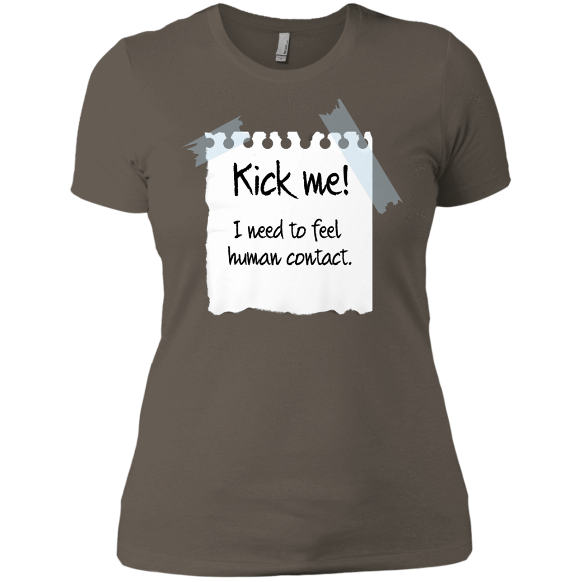 T-Shirts Warm Grey / X-Small Kick Me Women's Premium T-Shirt