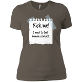 T-Shirts Warm Grey / X-Small Kick Me Women's Premium T-Shirt