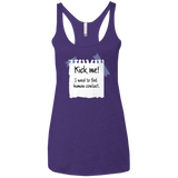 T-Shirts Purple / X-Small Kick Me Women's Triblend Racerback Tank