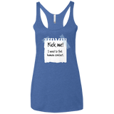 T-Shirts Vintage Royal / X-Small Kick Me Women's Triblend Racerback Tank