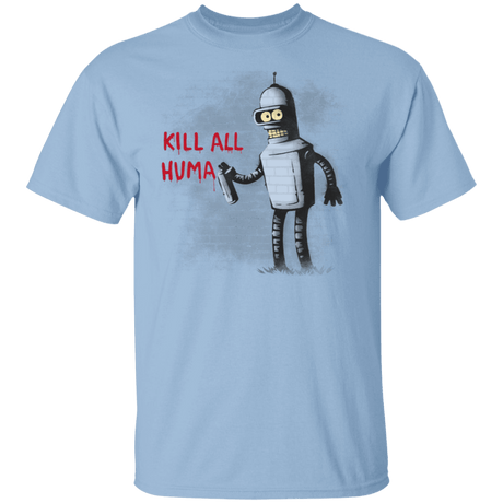 T-Shirts Light Blue / S Kill All Humans T-Shirt