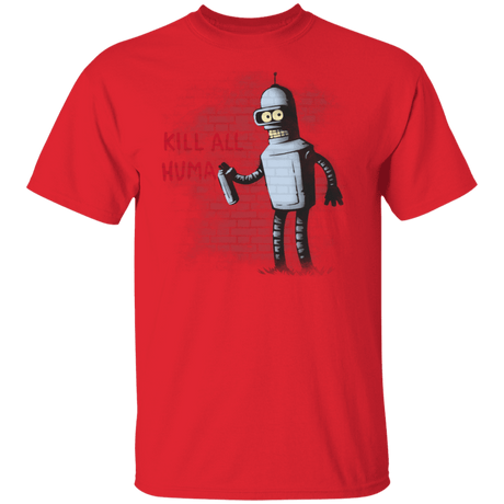 T-Shirts Red / S Kill All Humans T-Shirt