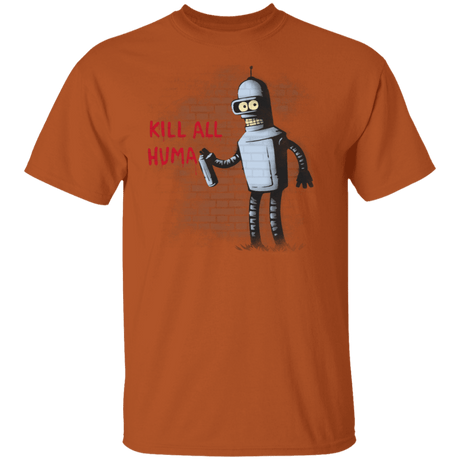 T-Shirts Texas Orange / S Kill All Humans T-Shirt