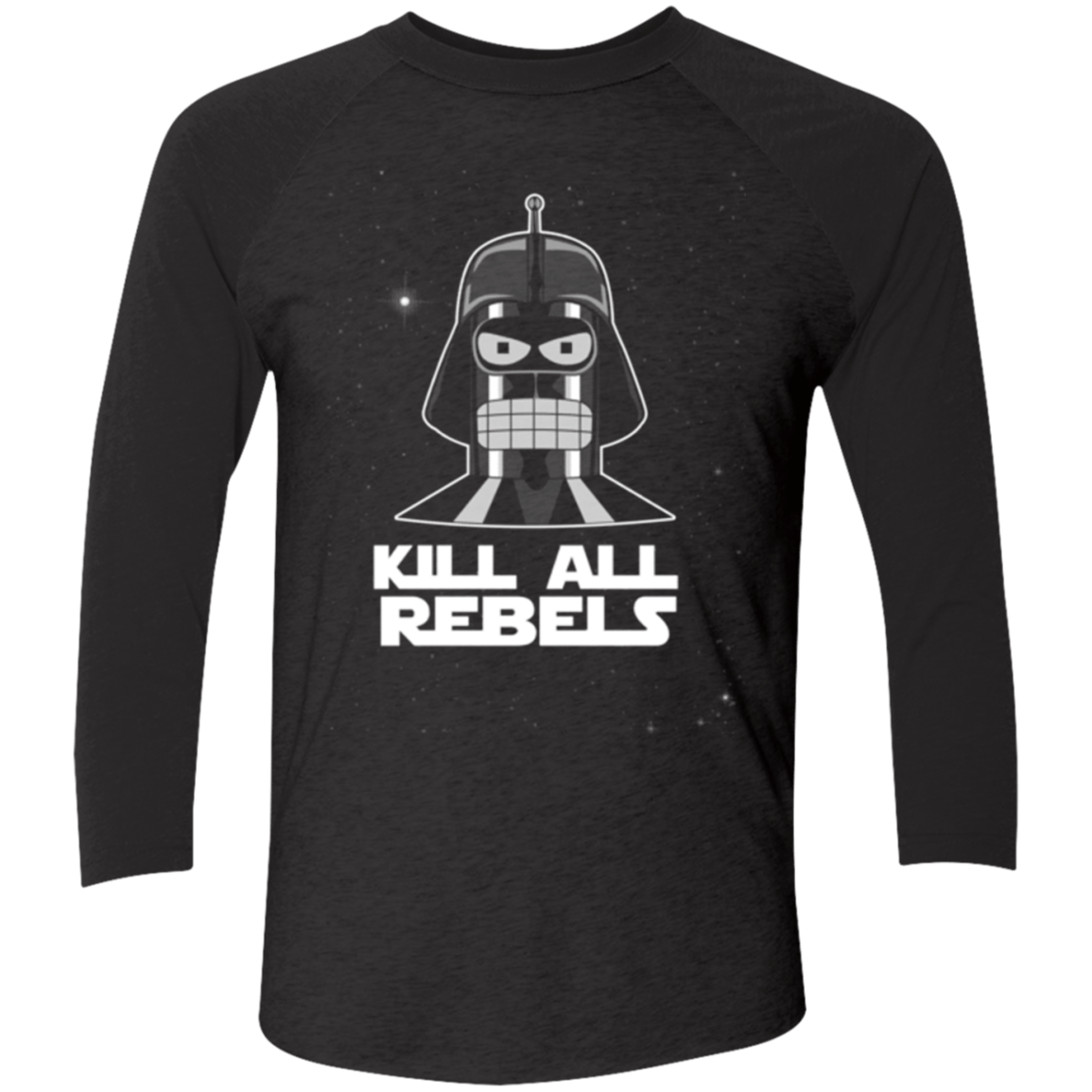 T-Shirts Vintage Black/Vintage Black / X-Small Kill all Rebels Men's Triblend 3/4 Sleeve