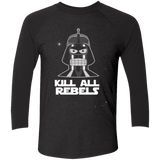 T-Shirts Vintage Black/Vintage Black / X-Small Kill all Rebels Men's Triblend 3/4 Sleeve
