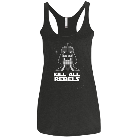 T-Shirts Vintage Black / X-Small Kill all Rebels Women's Triblend Racerback Tank