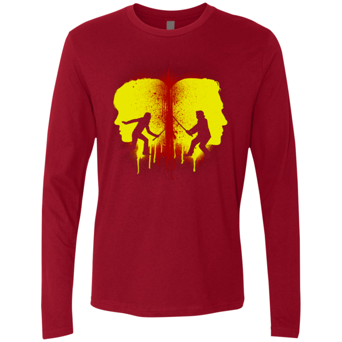 T-Shirts Cardinal / Small Kill Bill Silhouettes Men's Premium Long Sleeve