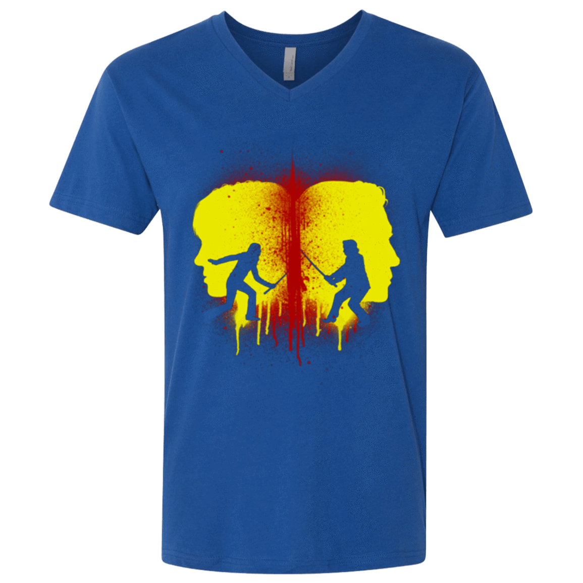T-Shirts Royal / X-Small Kill Bill Silhouettes Men's Premium V-Neck