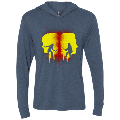 T-Shirts Indigo / X-Small Kill Bill Silhouettes Triblend Long Sleeve Hoodie Tee