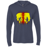 T-Shirts Vintage Navy / X-Small Kill Bill Silhouettes Triblend Long Sleeve Hoodie Tee