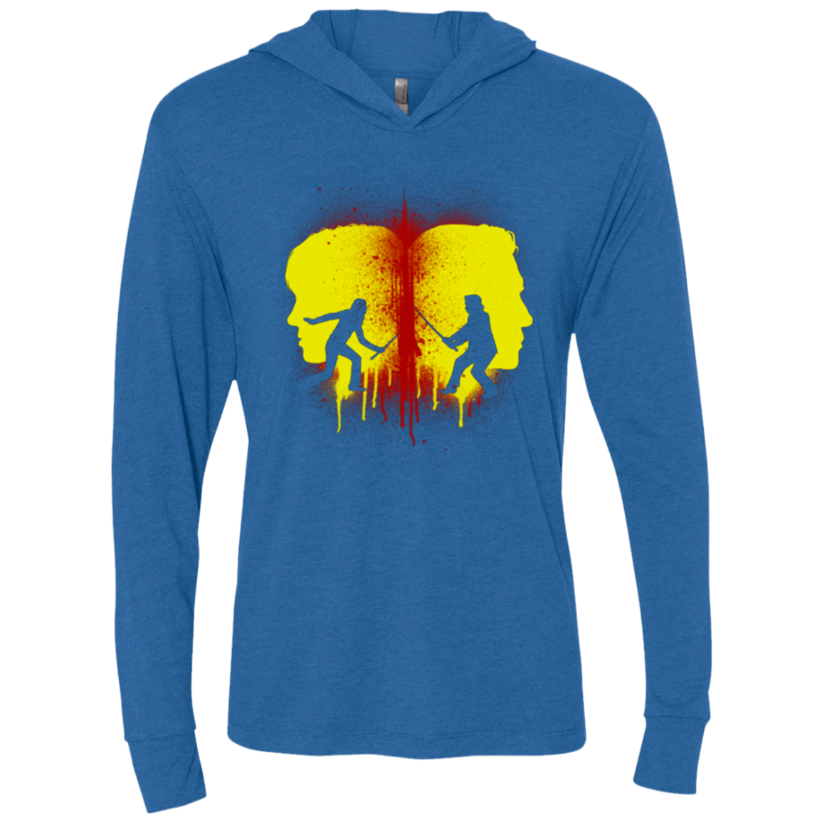 T-Shirts Vintage Royal / X-Small Kill Bill Silhouettes Triblend Long Sleeve Hoodie Tee