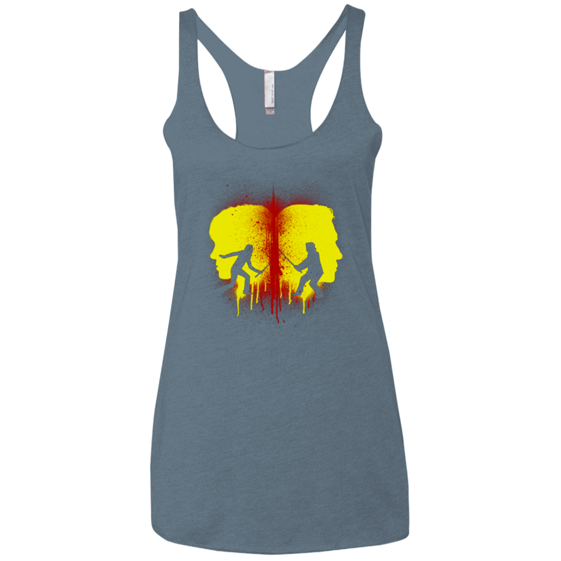 T-Shirts Indigo / X-Small Kill Bill Silhouettes Women's Triblend Racerback Tank