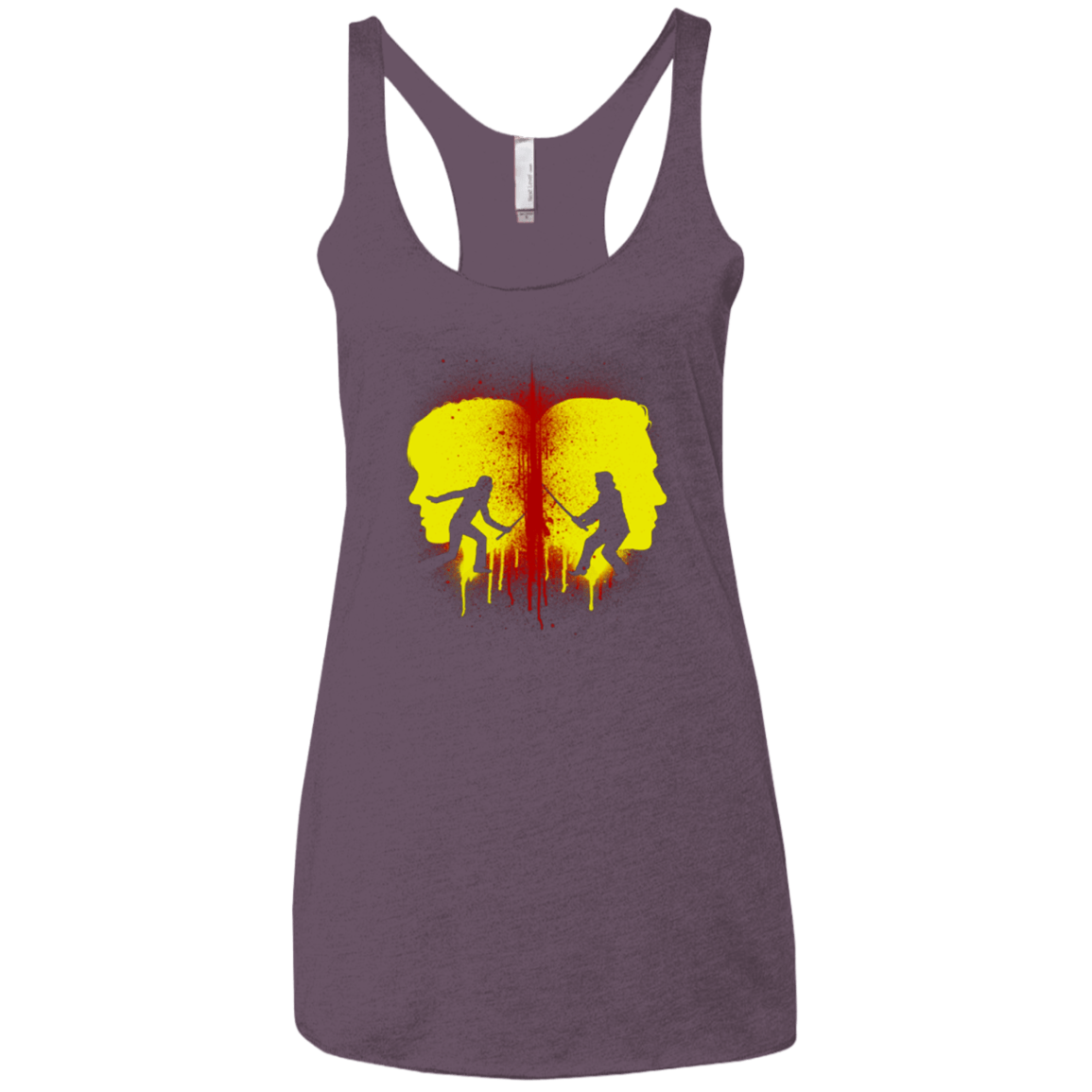 T-Shirts Vintage Purple / X-Small Kill Bill Silhouettes Women's Triblend Racerback Tank