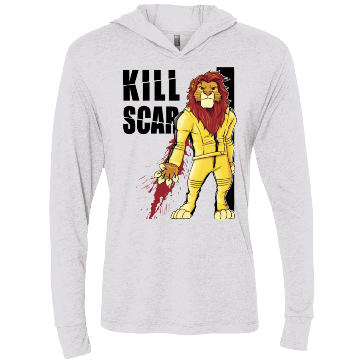 T-Shirts Heather White / X-Small Kill Scar Triblend Long Sleeve Hoodie Tee
