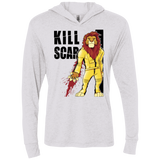 T-Shirts Heather White / X-Small Kill Scar Triblend Long Sleeve Hoodie Tee