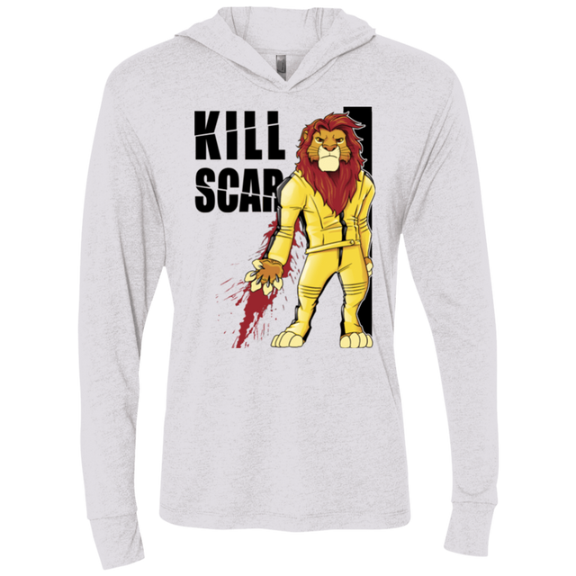 T-Shirts Heather White / X-Small Kill Scar Triblend Long Sleeve Hoodie Tee