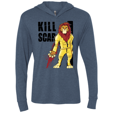 T-Shirts Indigo / X-Small Kill Scar Triblend Long Sleeve Hoodie Tee