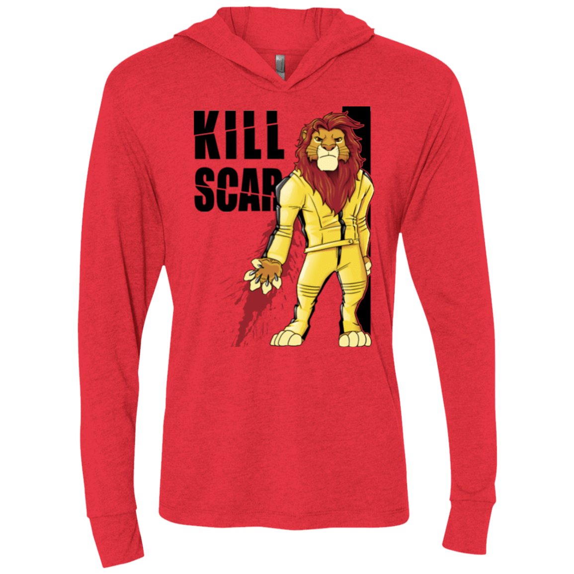 T-Shirts Vintage Red / X-Small Kill Scar Triblend Long Sleeve Hoodie Tee