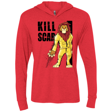 T-Shirts Vintage Red / X-Small Kill Scar Triblend Long Sleeve Hoodie Tee