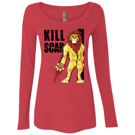 T-Shirts Vintage Red / Small Kill Scar Women's Triblend Long Sleeve Shirt