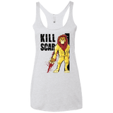 T-Shirts Heather White / X-Small Kill Scar Women's Triblend Racerback Tank