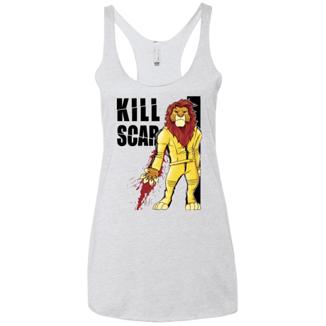 T-Shirts Heather White / X-Small Kill Scar Women's Triblend Racerback Tank