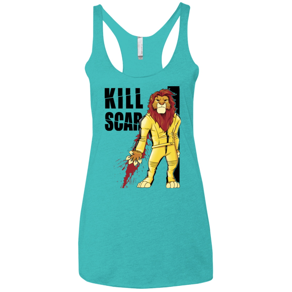 T-Shirts Tahiti Blue / X-Small Kill Scar Women's Triblend Racerback Tank