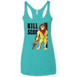 T-Shirts Tahiti Blue / X-Small Kill Scar Women's Triblend Racerback Tank