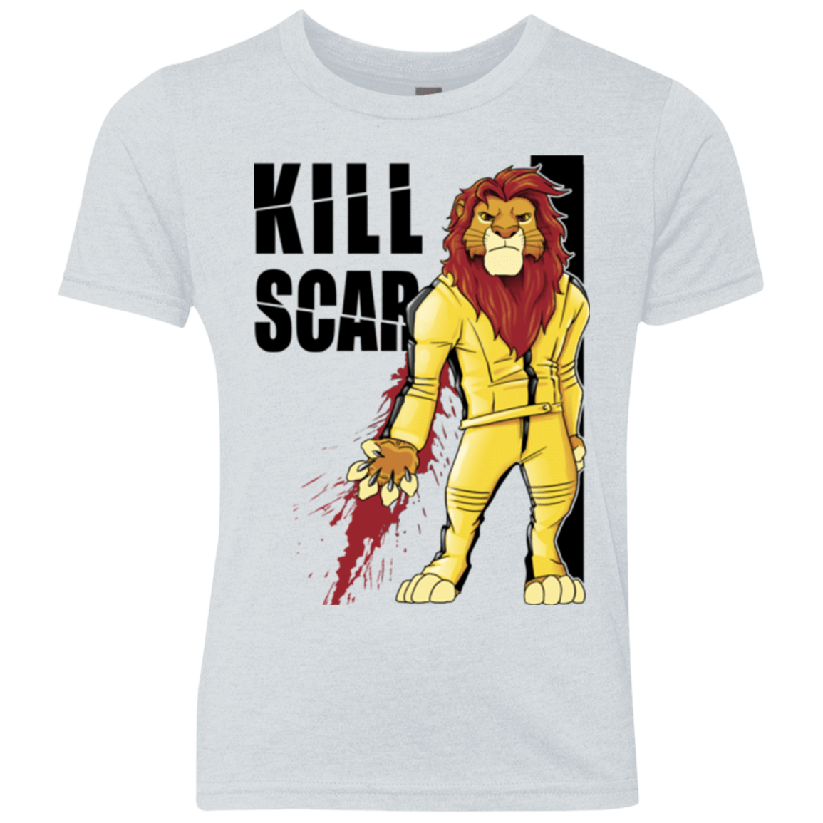 T-Shirts Heather White / YXS Kill Scar Youth Triblend T-Shirt