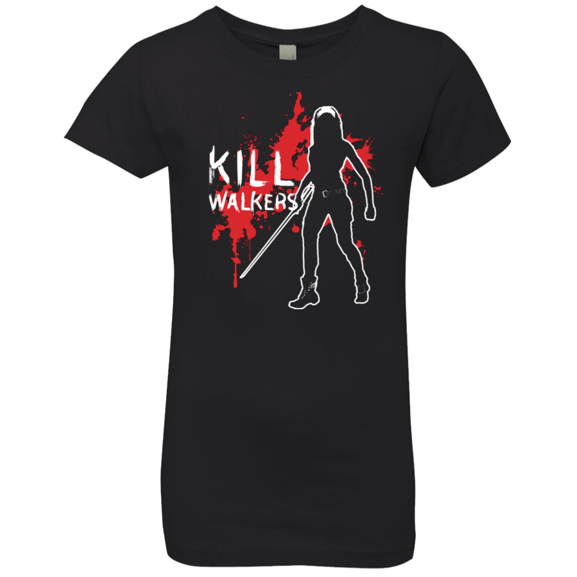 T-Shirts Black / YXS Kill Walkers (sword) Girls Premium T-Shirt