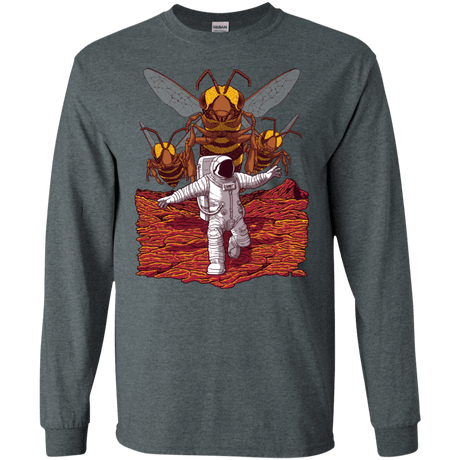 T-Shirts Dark Heather / S Killer Bees on Mars Men's Long Sleeve T-Shirt