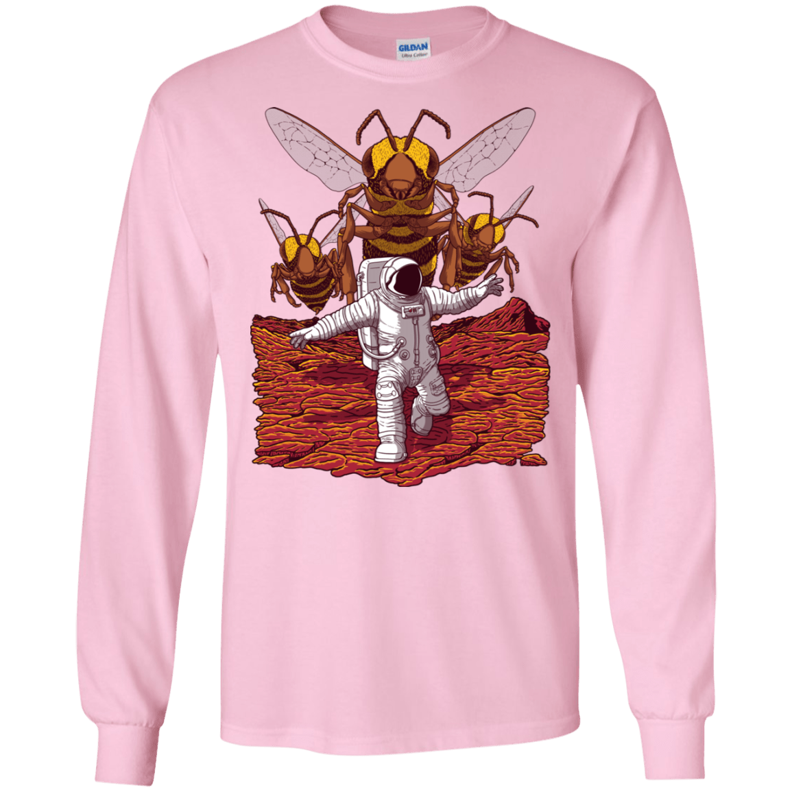 T-Shirts Light Pink / S Killer Bees on Mars Men's Long Sleeve T-Shirt