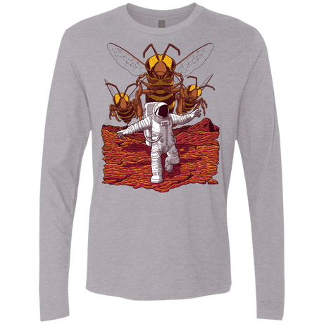 T-Shirts Heather Grey / S Killer Bees on Mars Men's Premium Long Sleeve