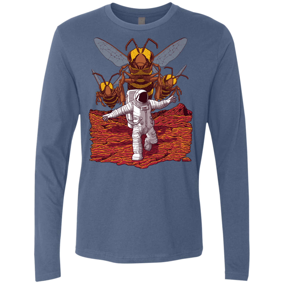 T-Shirts Indigo / S Killer Bees on Mars Men's Premium Long Sleeve