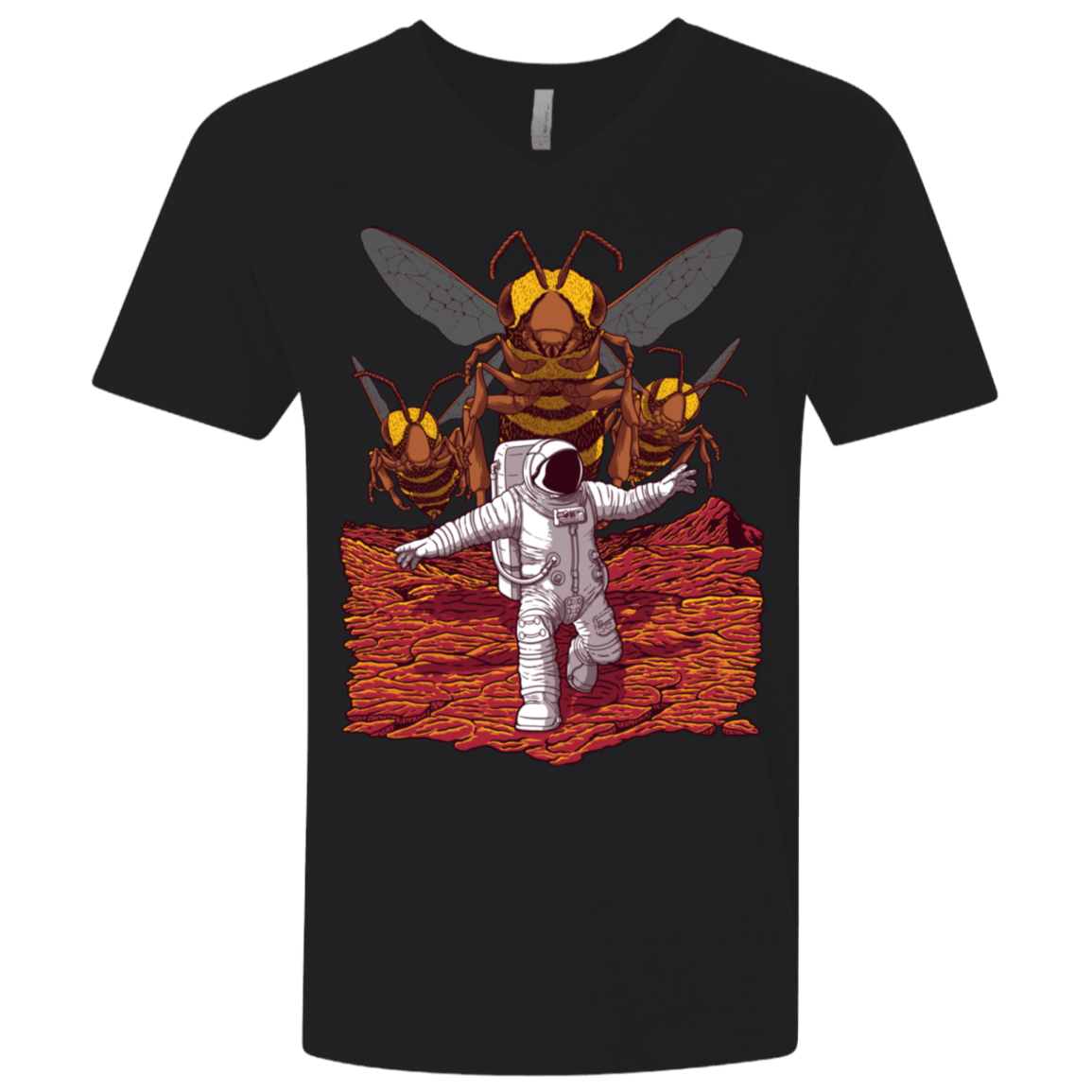 T-Shirts Black / X-Small Killer Bees on Mars Men's Premium V-Neck